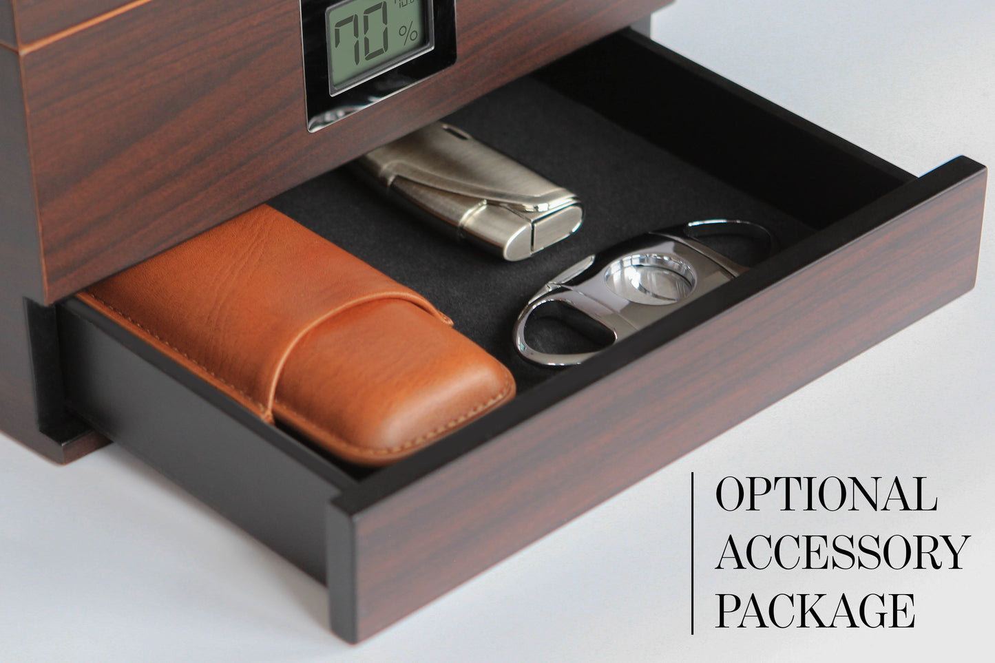 Renzo Glass Top Humidor by Case Elegance