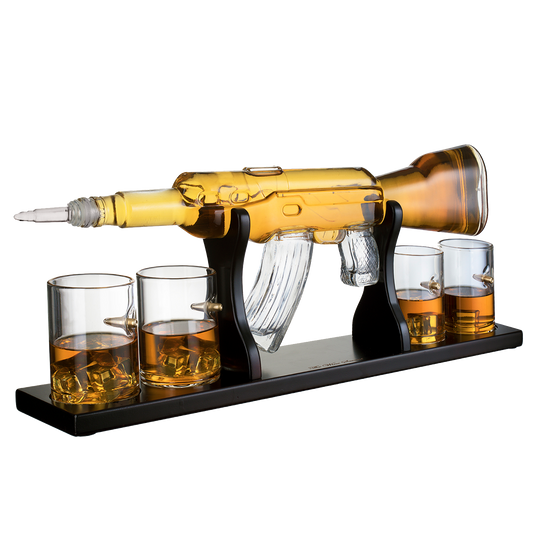 Gun Decanter Set  With Bullet Glasses - by The Wine Savant