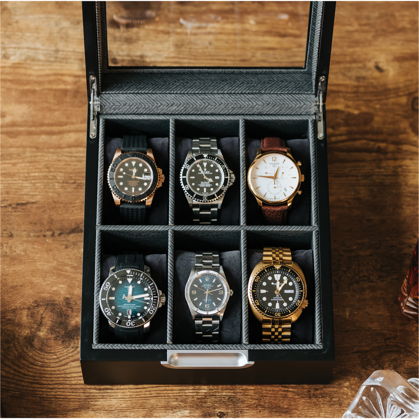 Modern 2x3 Watch Box - 6 Slot by Case Elegance