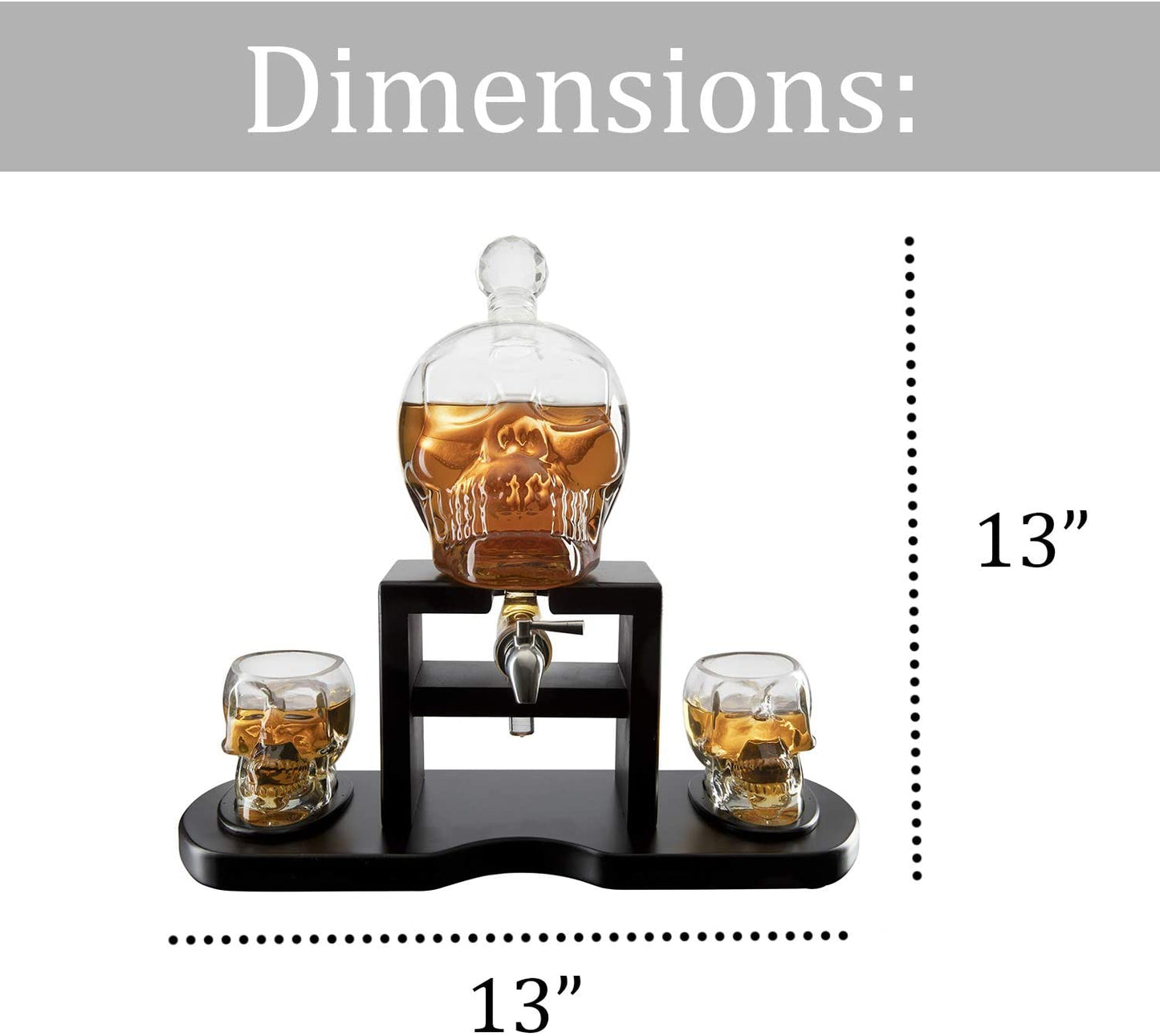 Skull  Wine & Whiskey Decanter Set - by The Wine Savant