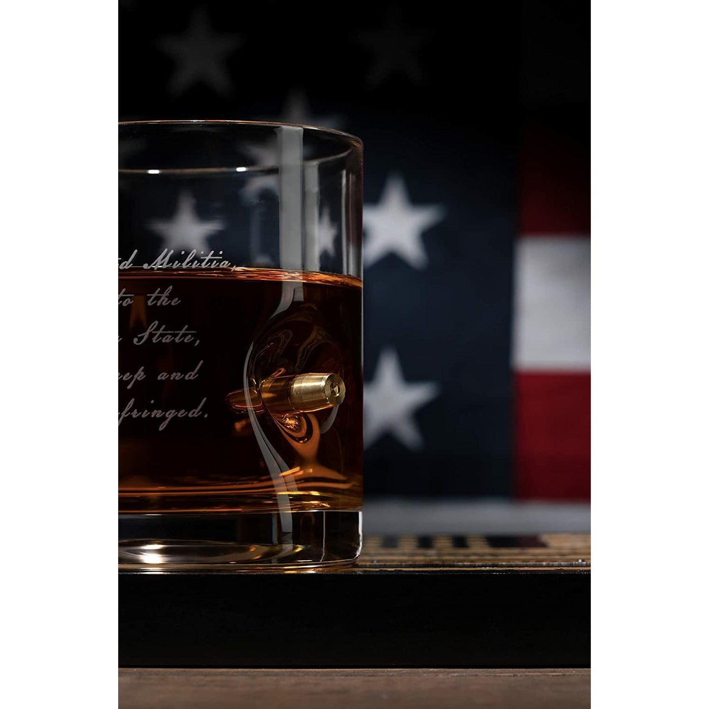 2nd Amendment American Flag Bullet Glasses - by The Wine Savant