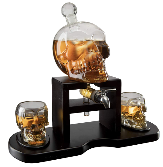 Skull  Wine & Whiskey Decanter Set - by The Wine Savant