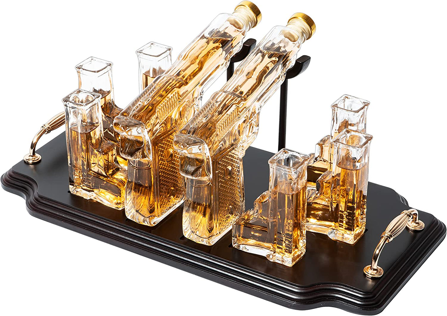 Pistol Whiskey & Wine Decanter Gift Set - by The Wine Savant