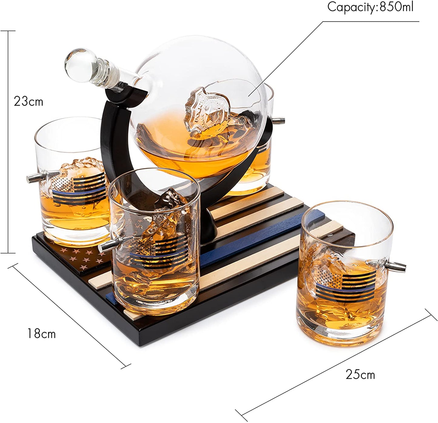 Police Officers Decanter Set - by The Wine Savant