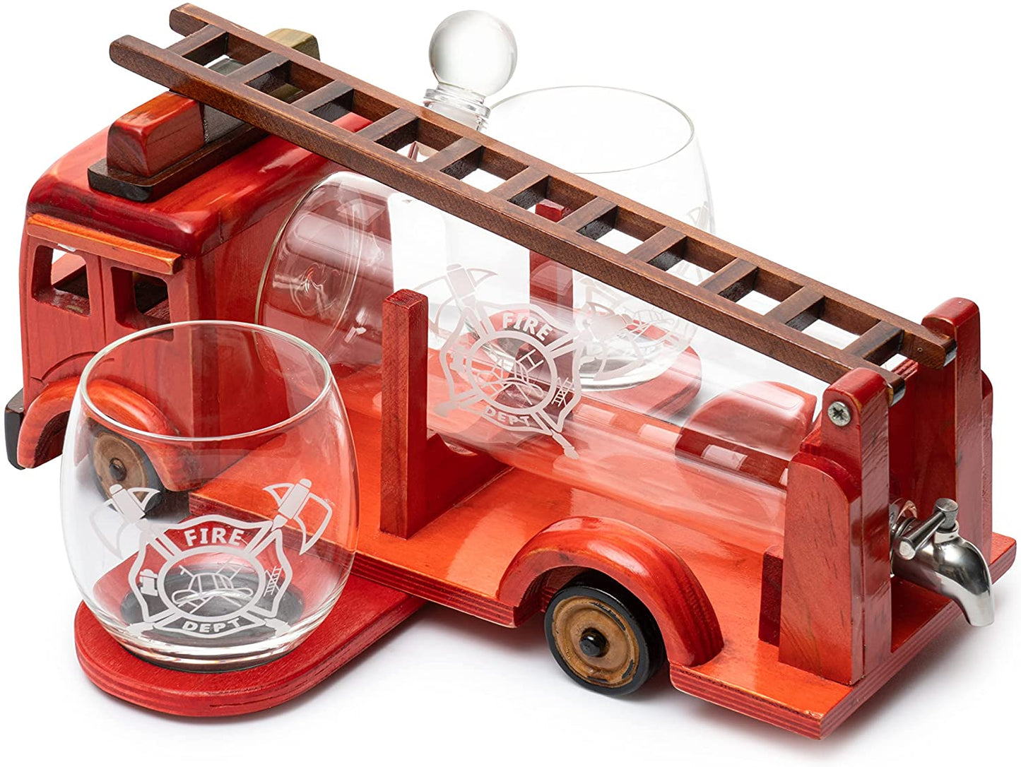 Firetruck Whiskey Decanter Set - by The Wine Savant