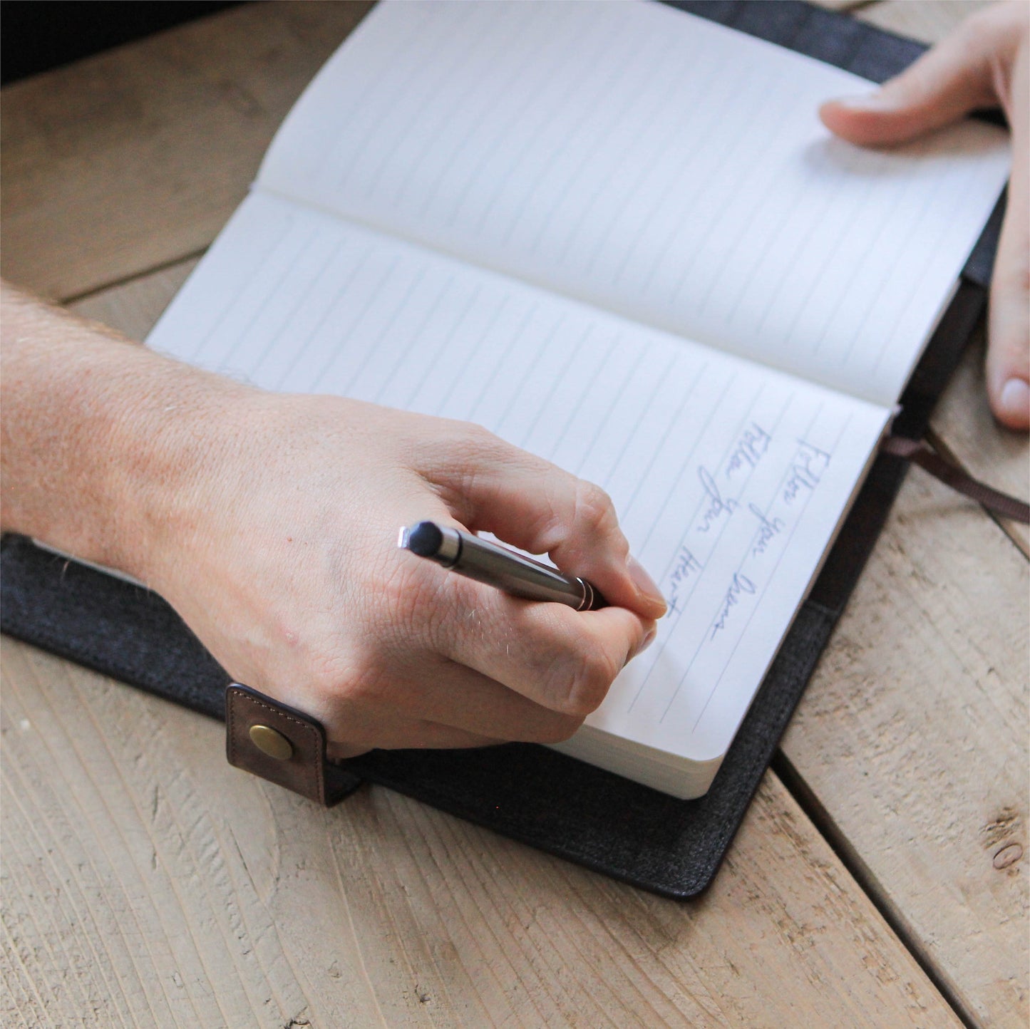 Bucksaw Refillable Brown Leather Journal by Case Elegance