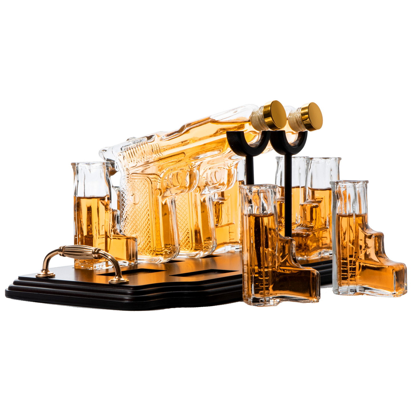 Pistol Whiskey & Wine Decanter Gift Set - by The Wine Savant