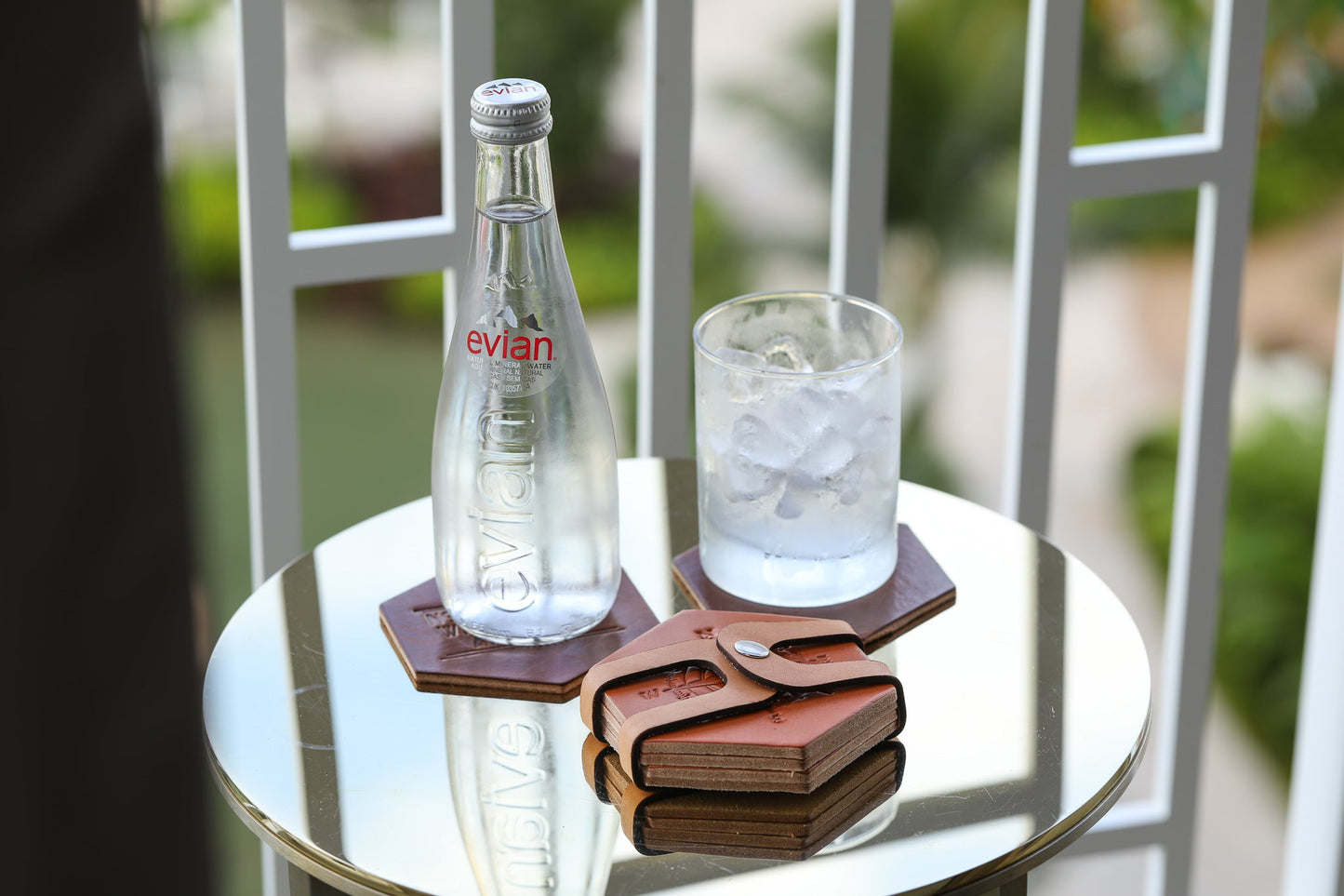 Leather Hexagon Coaster Set by Lifetime Leather Co