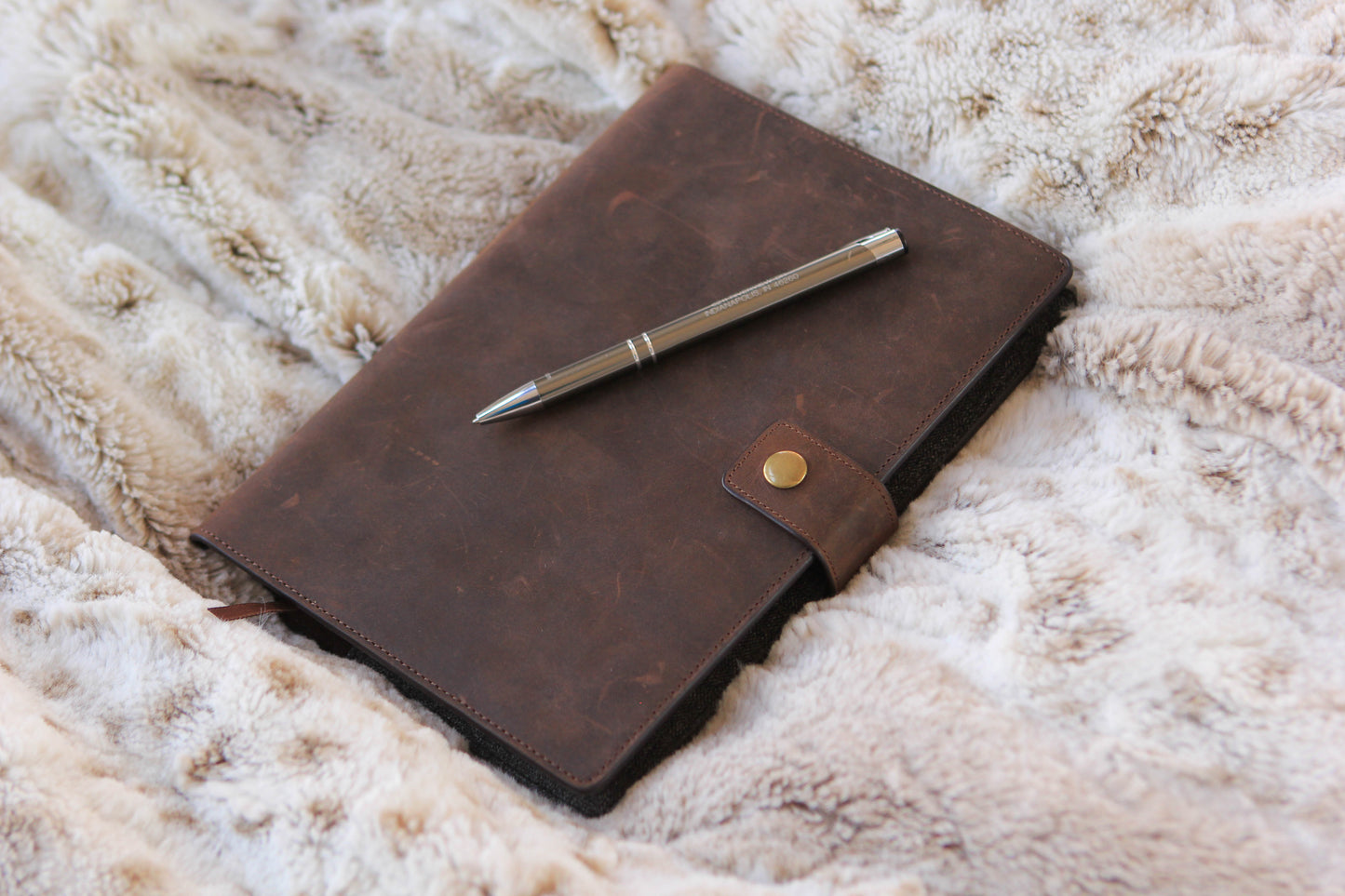 Bucksaw Refillable Brown Leather Journal by Case Elegance