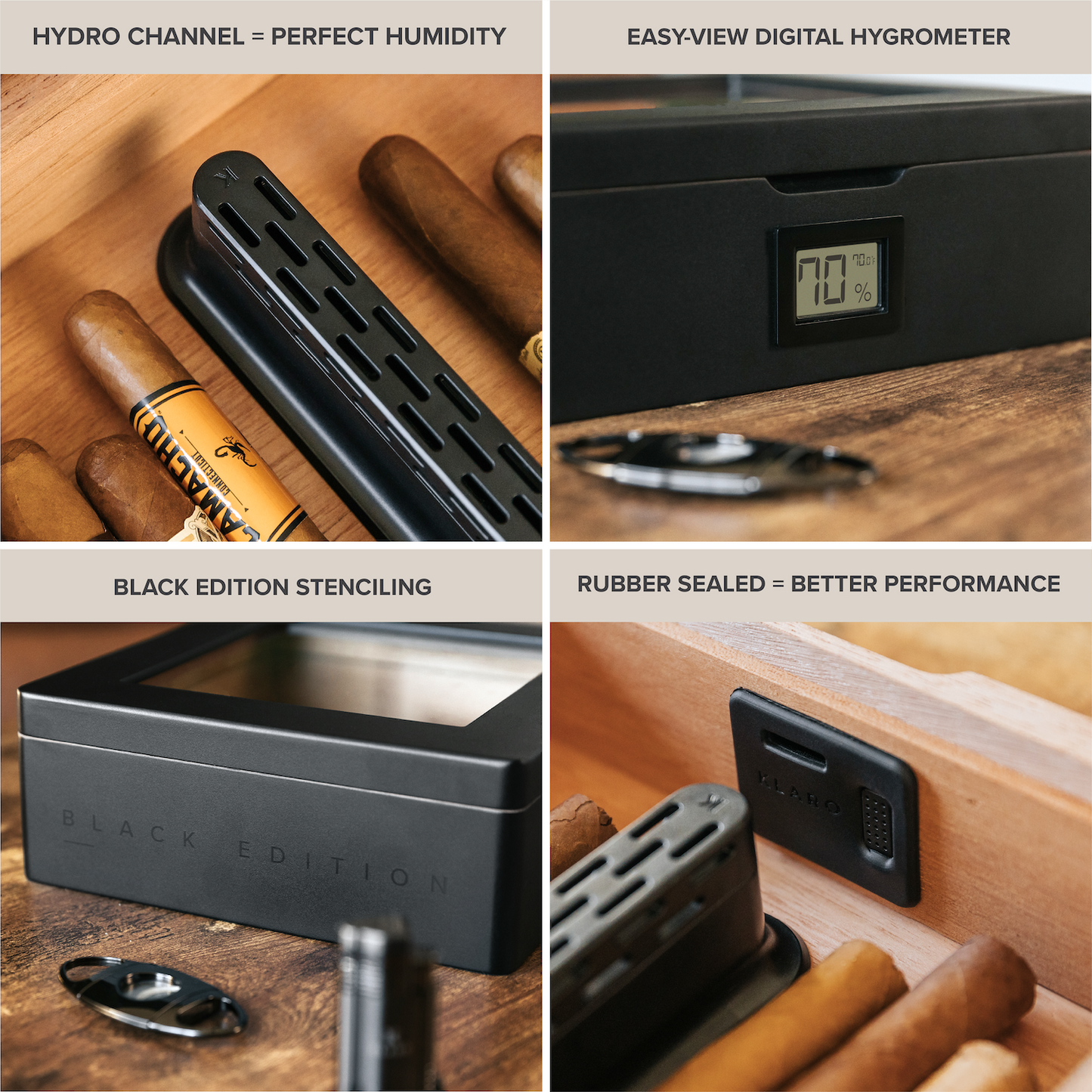 MAG Humidor - Matte Black by Case Elegance