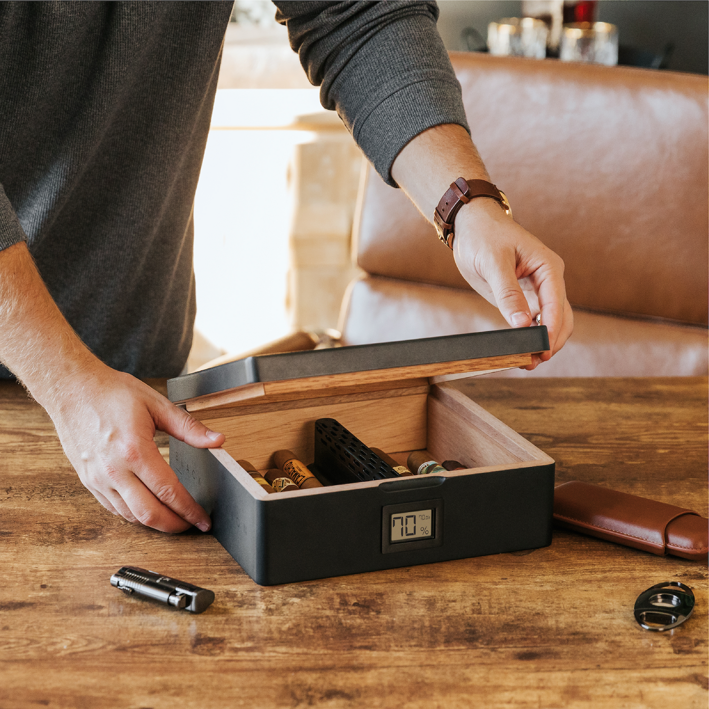 MAG Humidor - Matte Black by Case Elegance