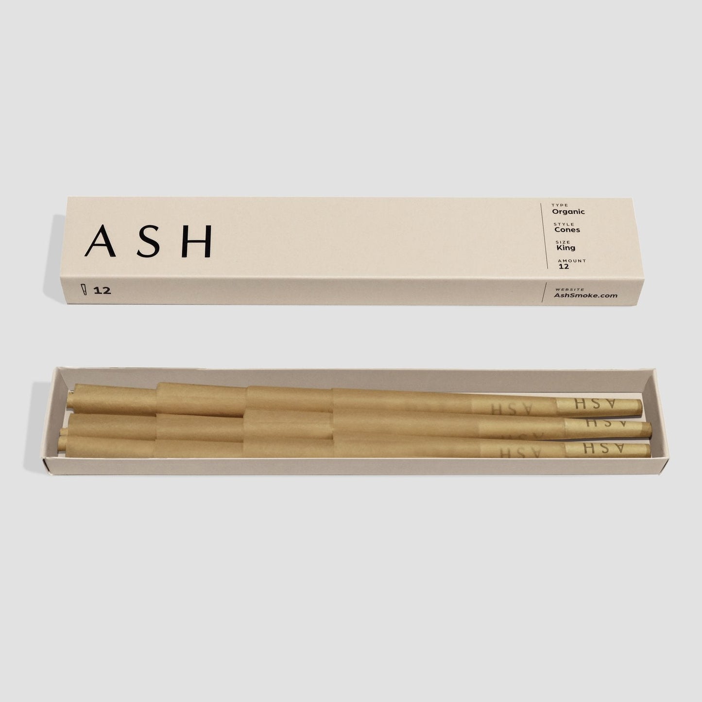 Pre-rolled Cones | Organic | 12 count | Box by ASH