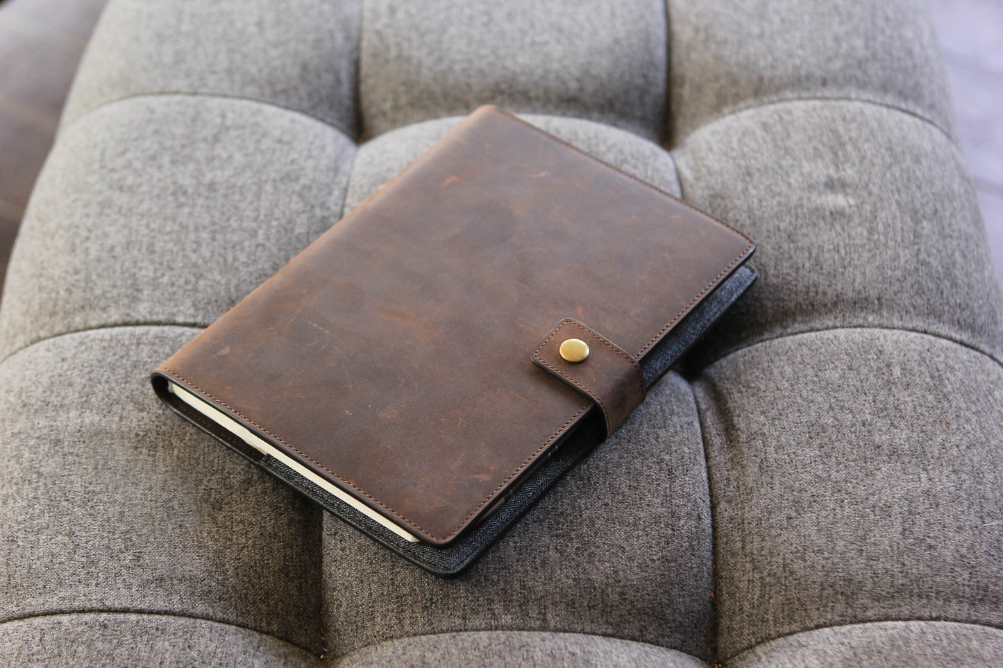 Bucksaw Refillable Brown Leather Journal by Case Elegance