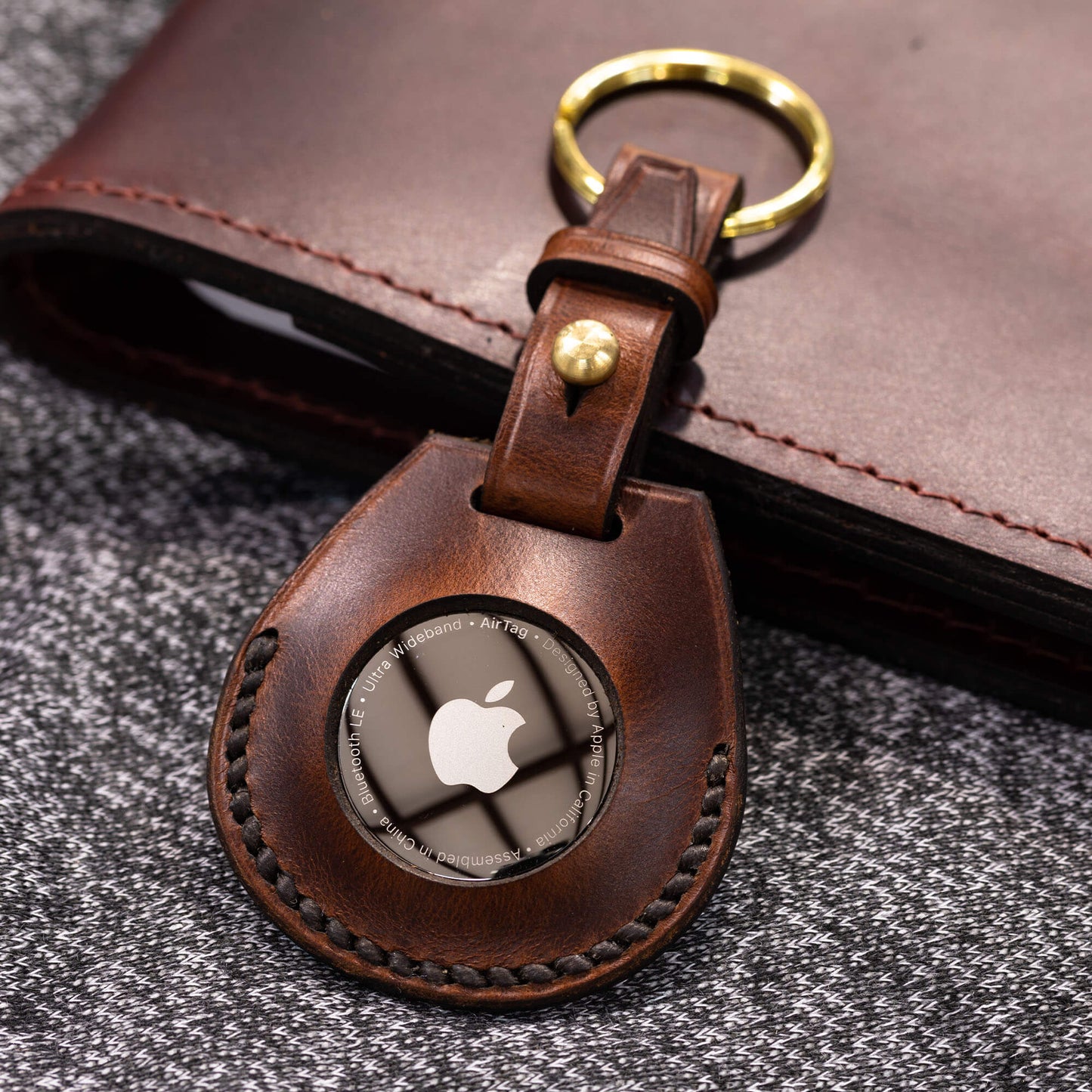 Leather Apple Air Tag Holder by Lifetime Leather Co