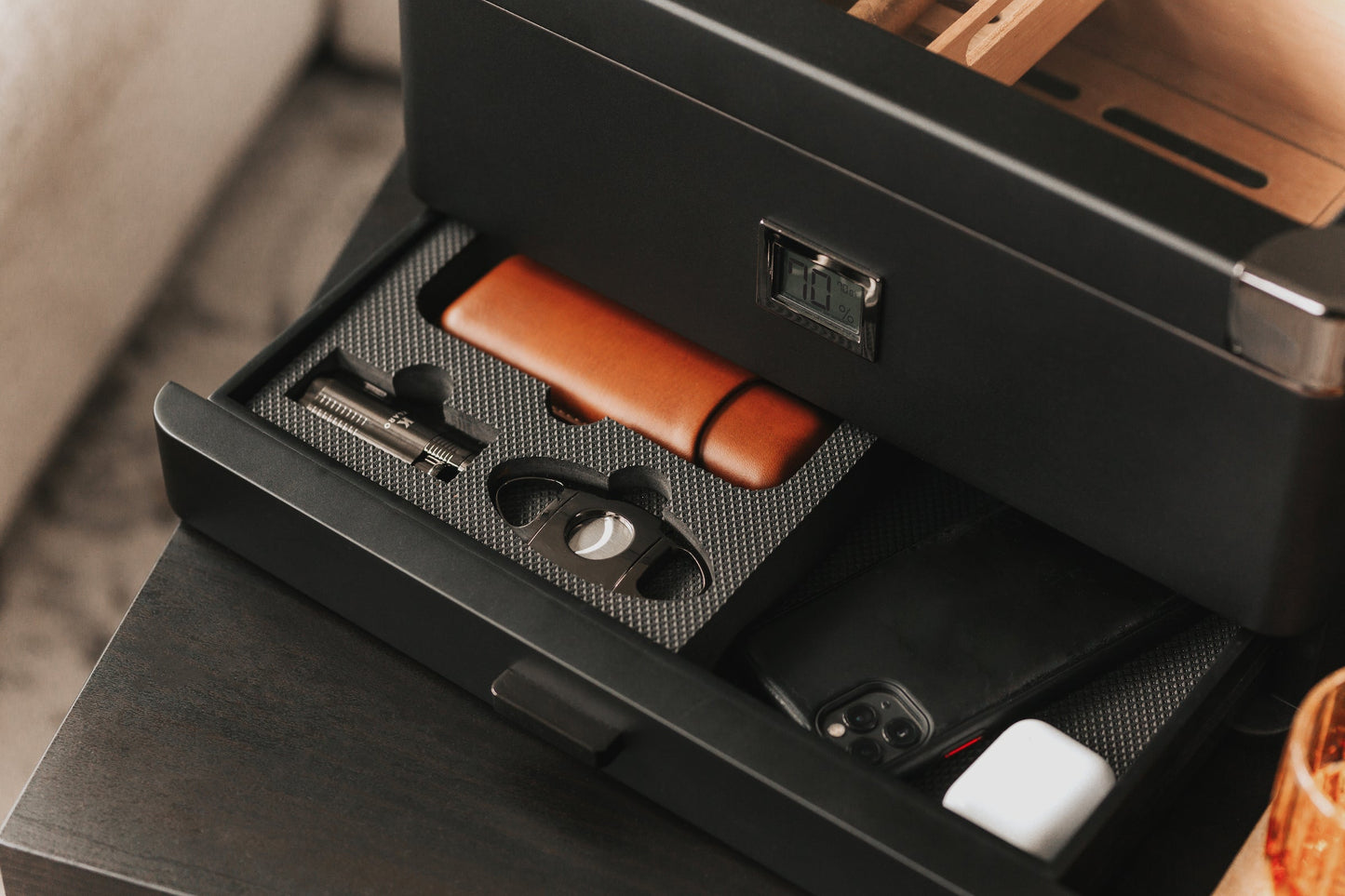 Black Edition Military Humidor by Case Elegance