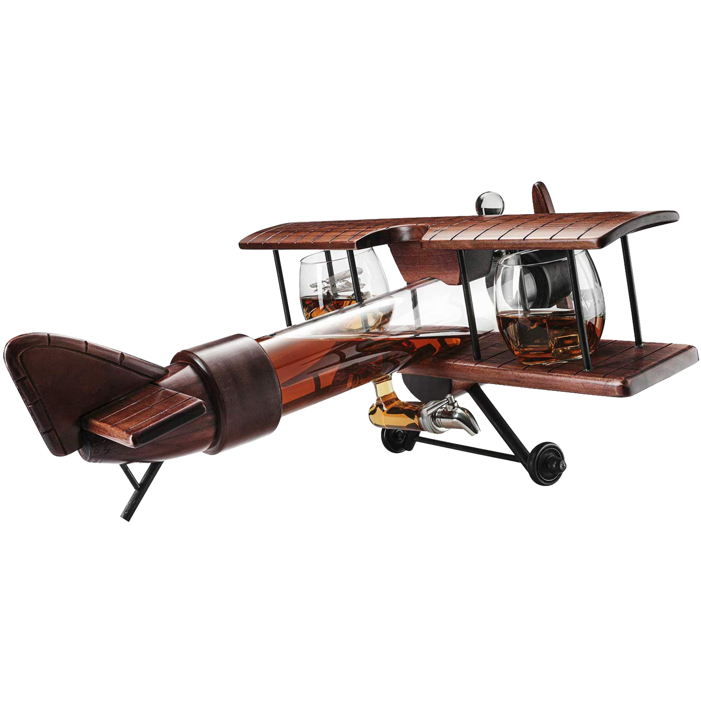 Whiskey Decanter Airplane Set - by The Wine Savant