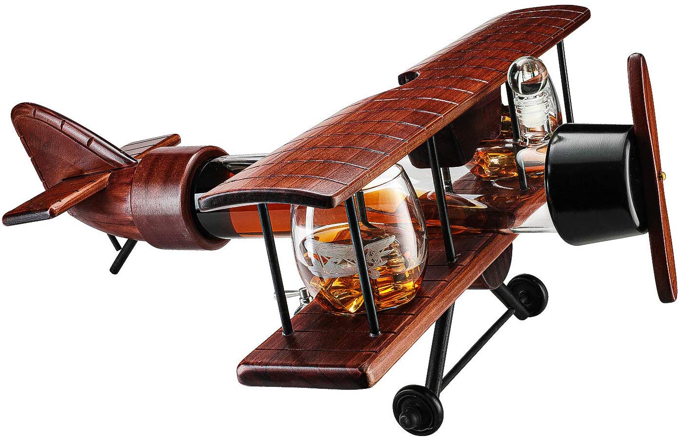 Whiskey Decanter Airplane Set - by The Wine Savant