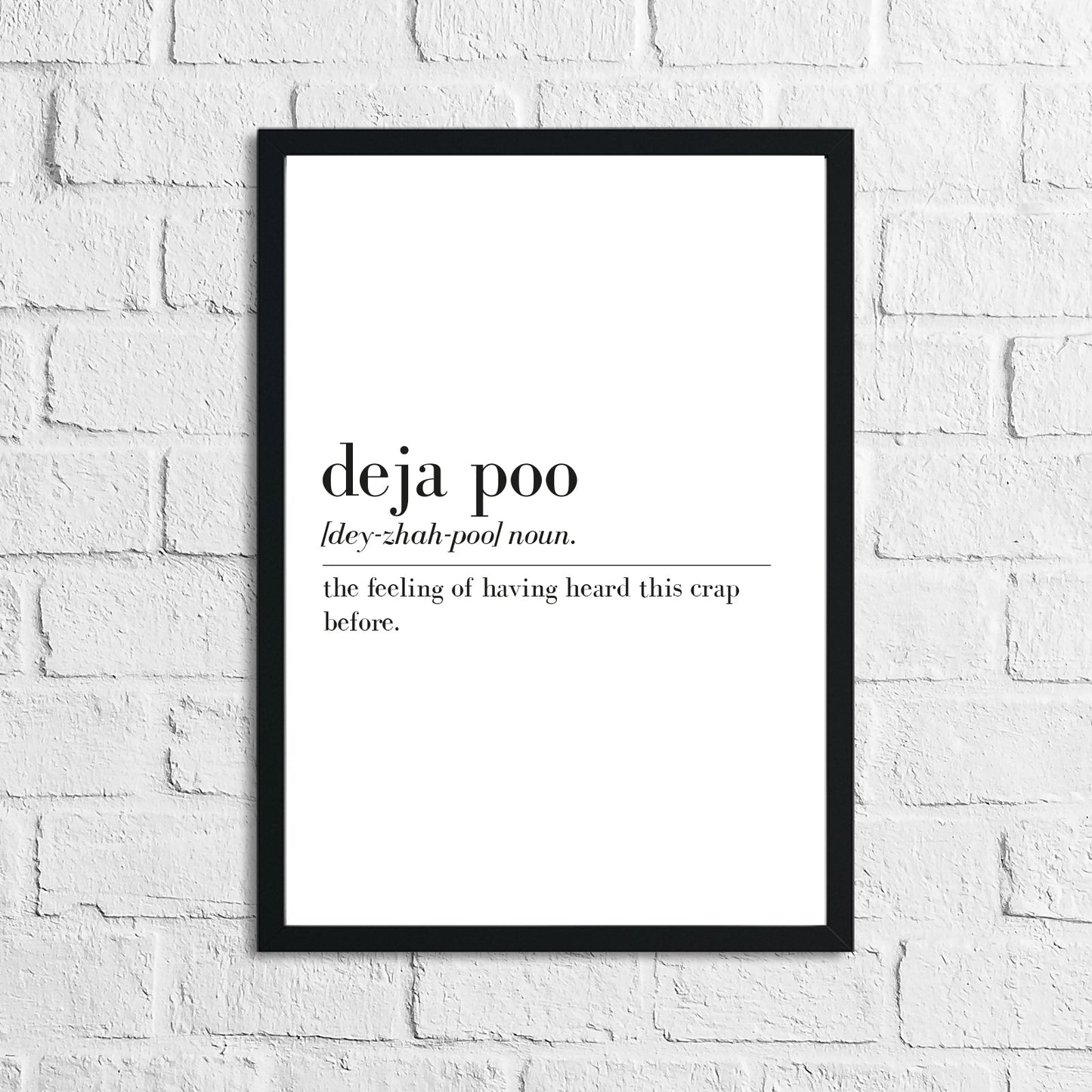 Deja Poo Definition Bathroom Wall Decor Funny Print by WinsterCreations™ Official Store