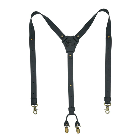 Crazy Horse Truly Vegan Black Slim Suspenders