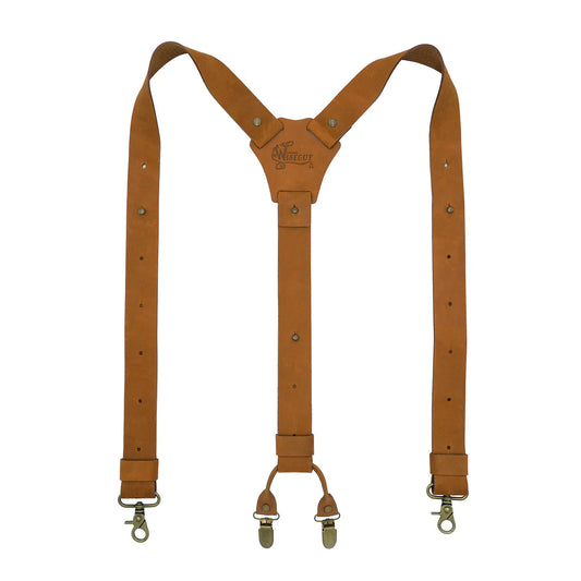 Crazy Horse  Camel Brown Wide Suspenders