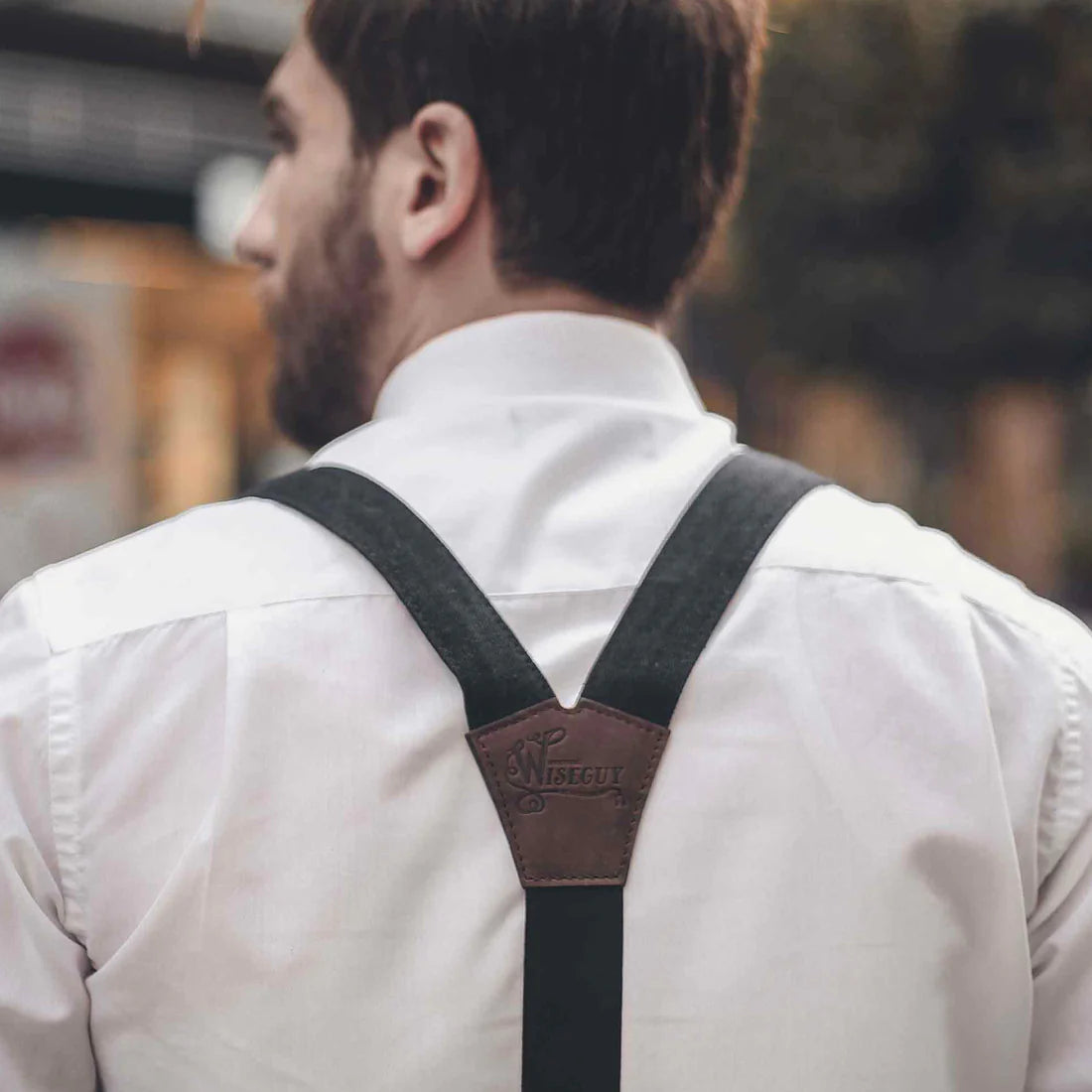 Duck Black Wide Suspenders