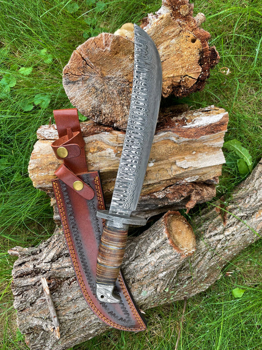 CUSTOM HAND MADE FORGED DAMASCUS STEEL SABER