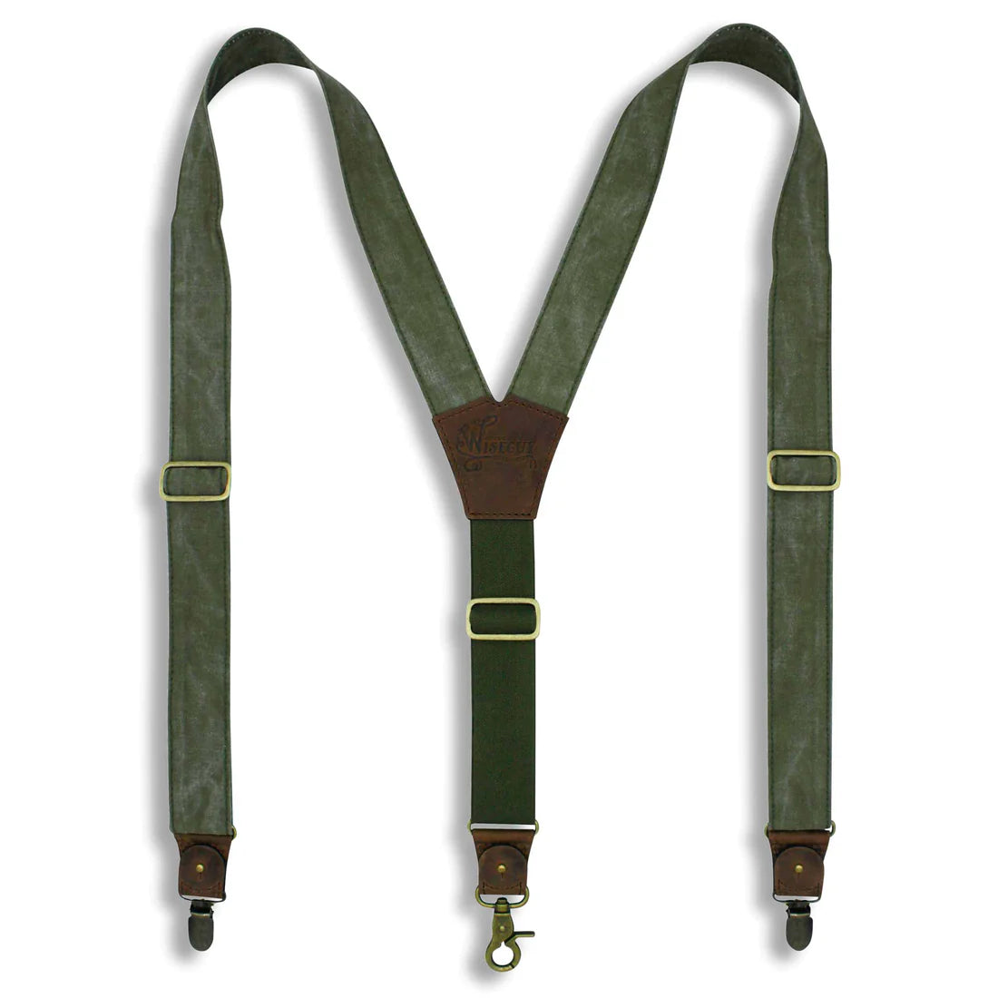 Mad Dog Army Green Wide Suspenders