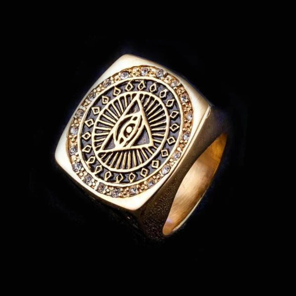 Big Golden Masonic Ring