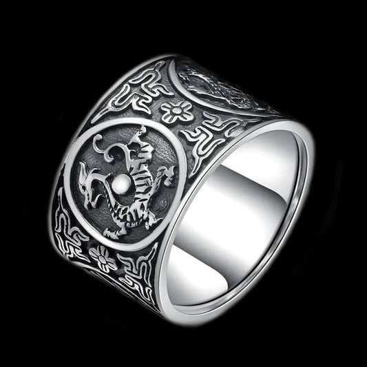 925s Silver Chinese Symbols Ring