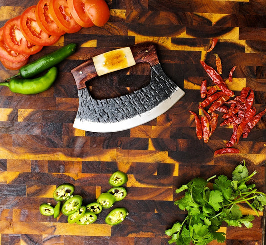 CUSTOM HAND FORGED ALASKAN ULU KNIFE TC-37