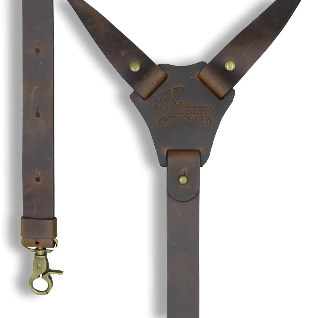 Crazy Horse Brown Slim Suspenders