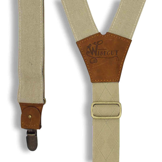 Duck Beige Wide Suspenders