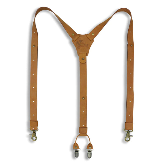 Crazy Horse Camel Brown Slim Suspenders