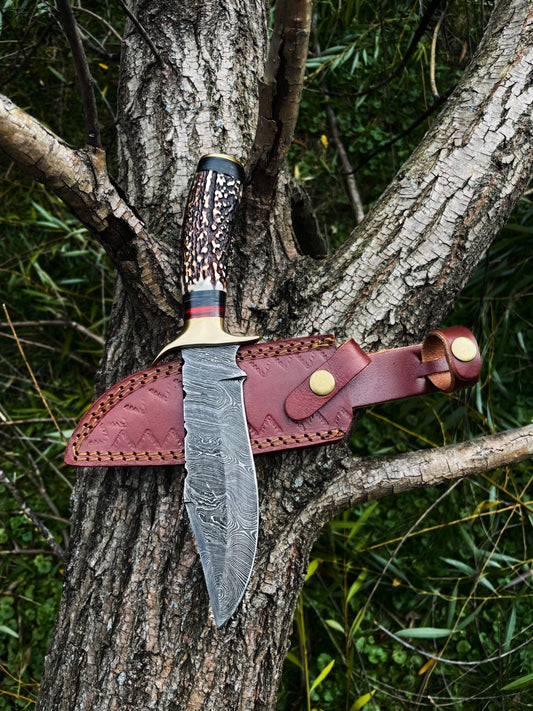 A.4 STAG HORN HUNTING KNIFE TITAN BUCK STAR