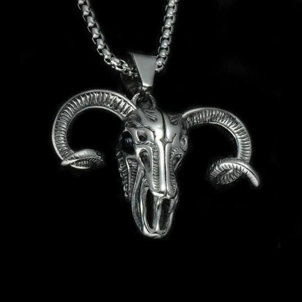 Goat Skull Head Necklace