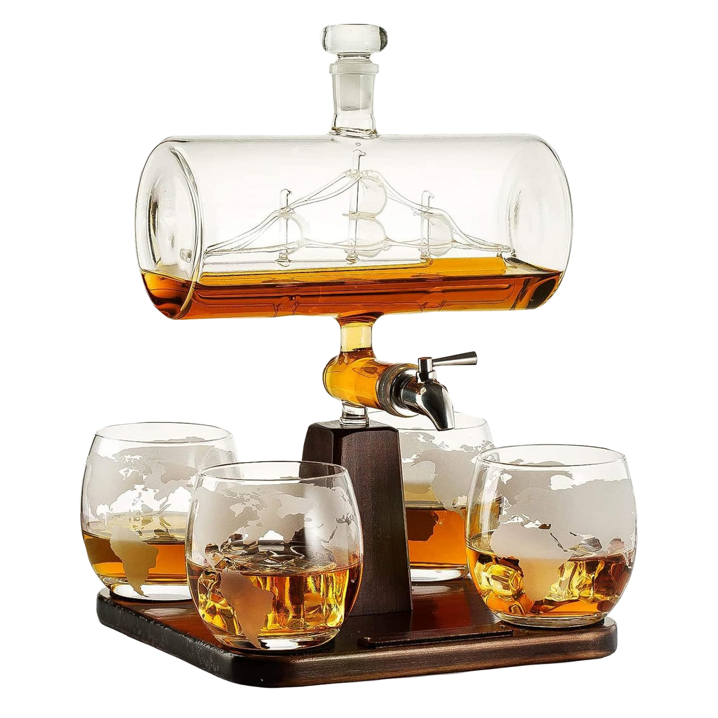 Globe Whiskey & Wine Decanter Set - by The Wine Savant