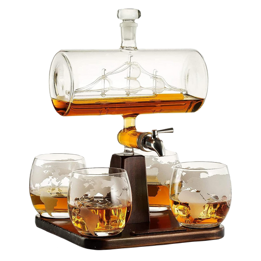 Globe Whiskey & Wine Decanter Set - by The Wine Savant