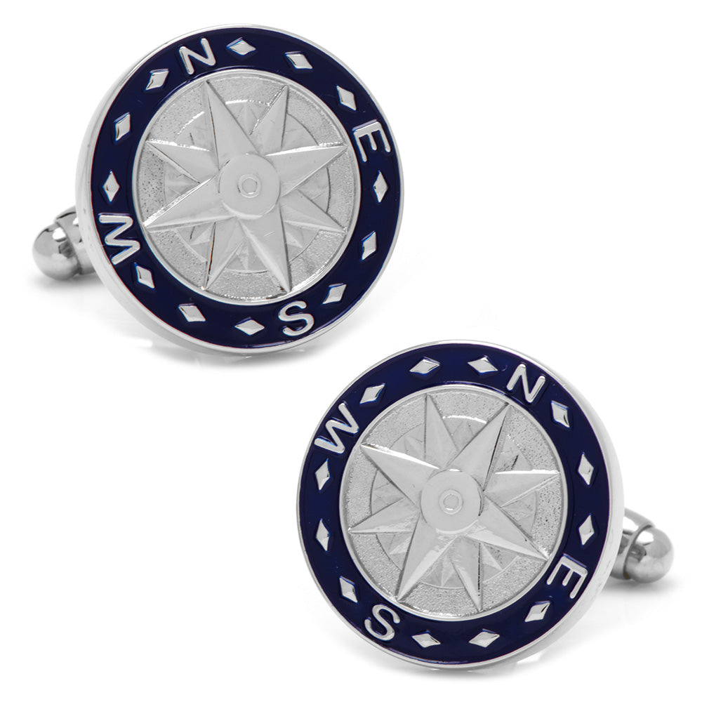 Blue Compass Cufflinks