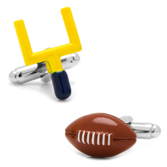 Football and Goal Post Cufflinks