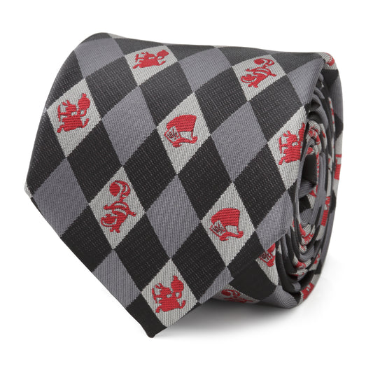 Alice in Wonderland Gray Men's Tie