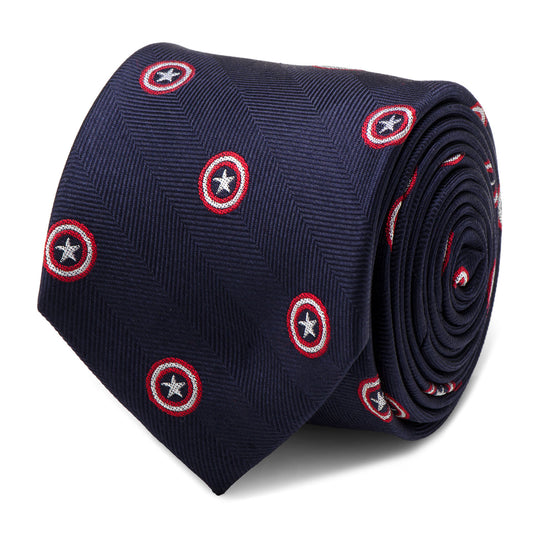 Captain America Navy Tie