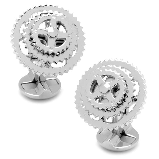 Sterling Silver Cyclist Cufflinks