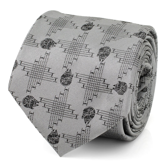 Millennium Falcon Gray Men's Tie